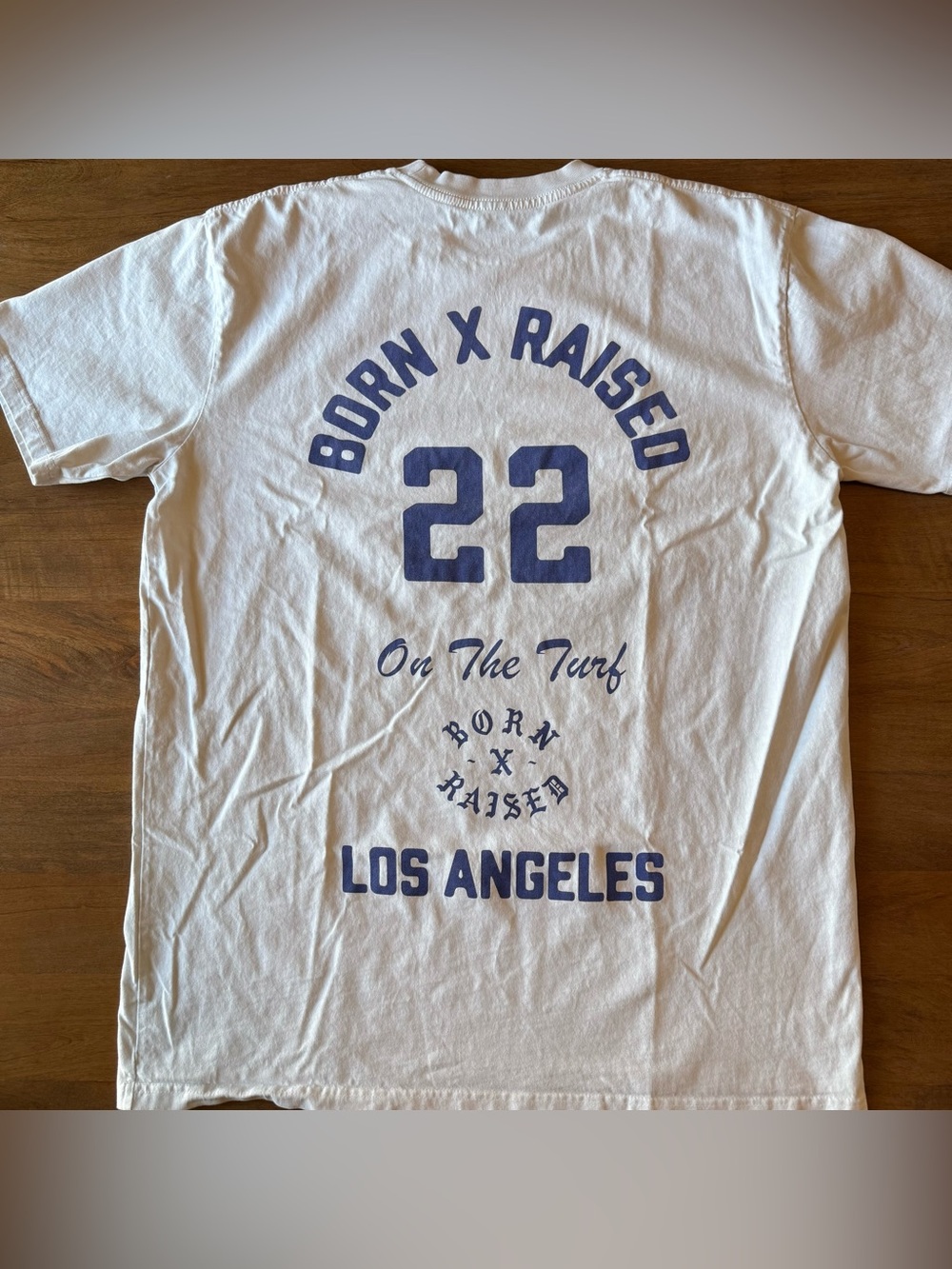 BORN X RAISED Tee with Los Angeles 22 Graphics